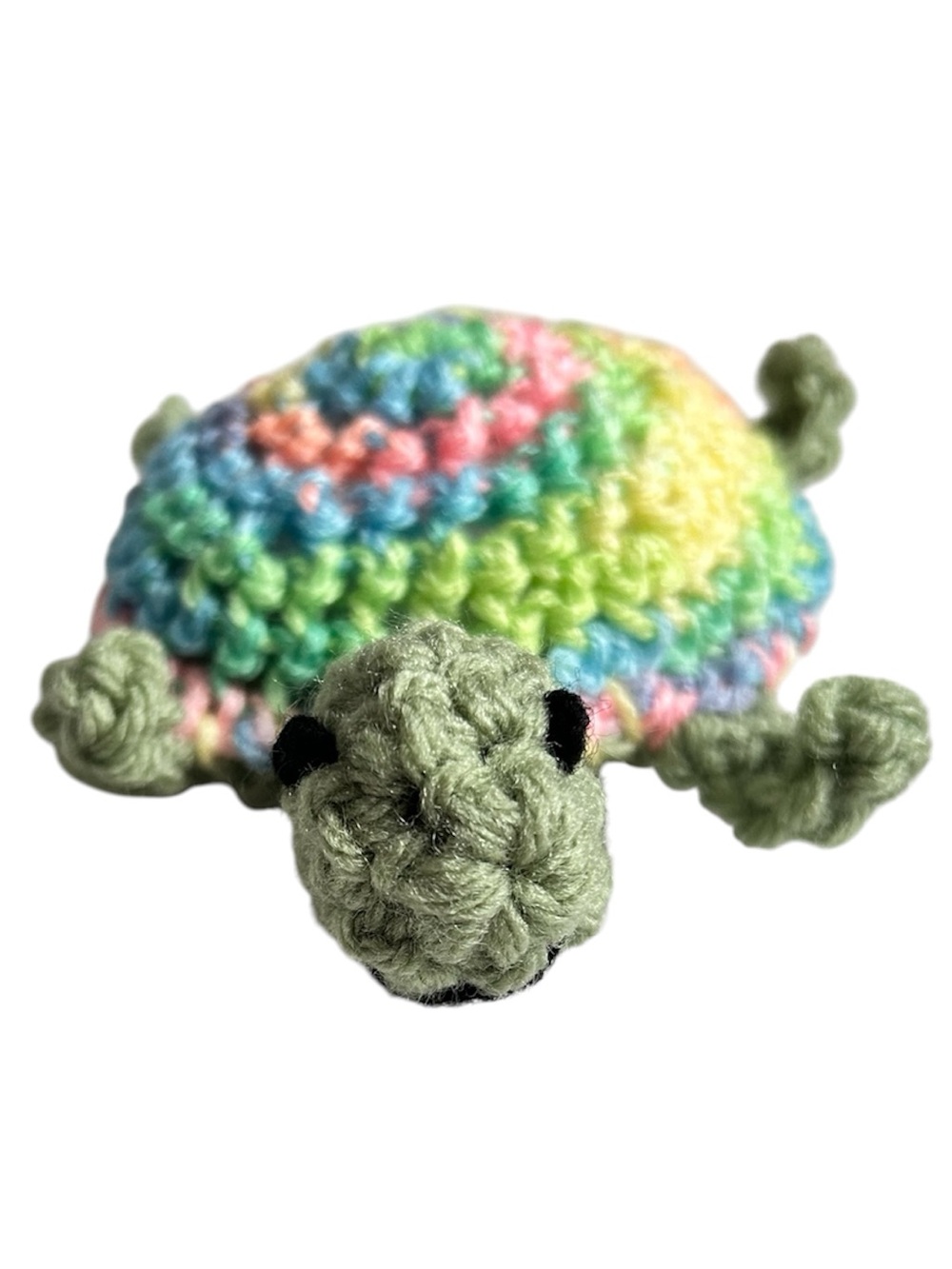Handmade Rainbow Turtle Cat Toy Potent Organic Catnip Interactive Yarn Toy - Picture 10 of 10